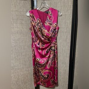 Ralph Lauren Dress sleeveless paisley print on pink